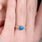 Eleanor Blue Opal 24K Gold Ring