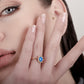 Starlight Blue Opal 24K Gold Ring