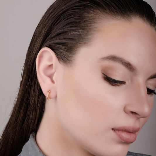 Helen Morganite 24K Gold Earrings