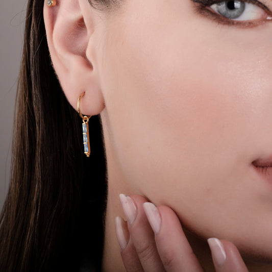 Theodora Topaz 24K Gold Earrings