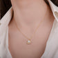 Sun White Opal 24K Gold Necklace