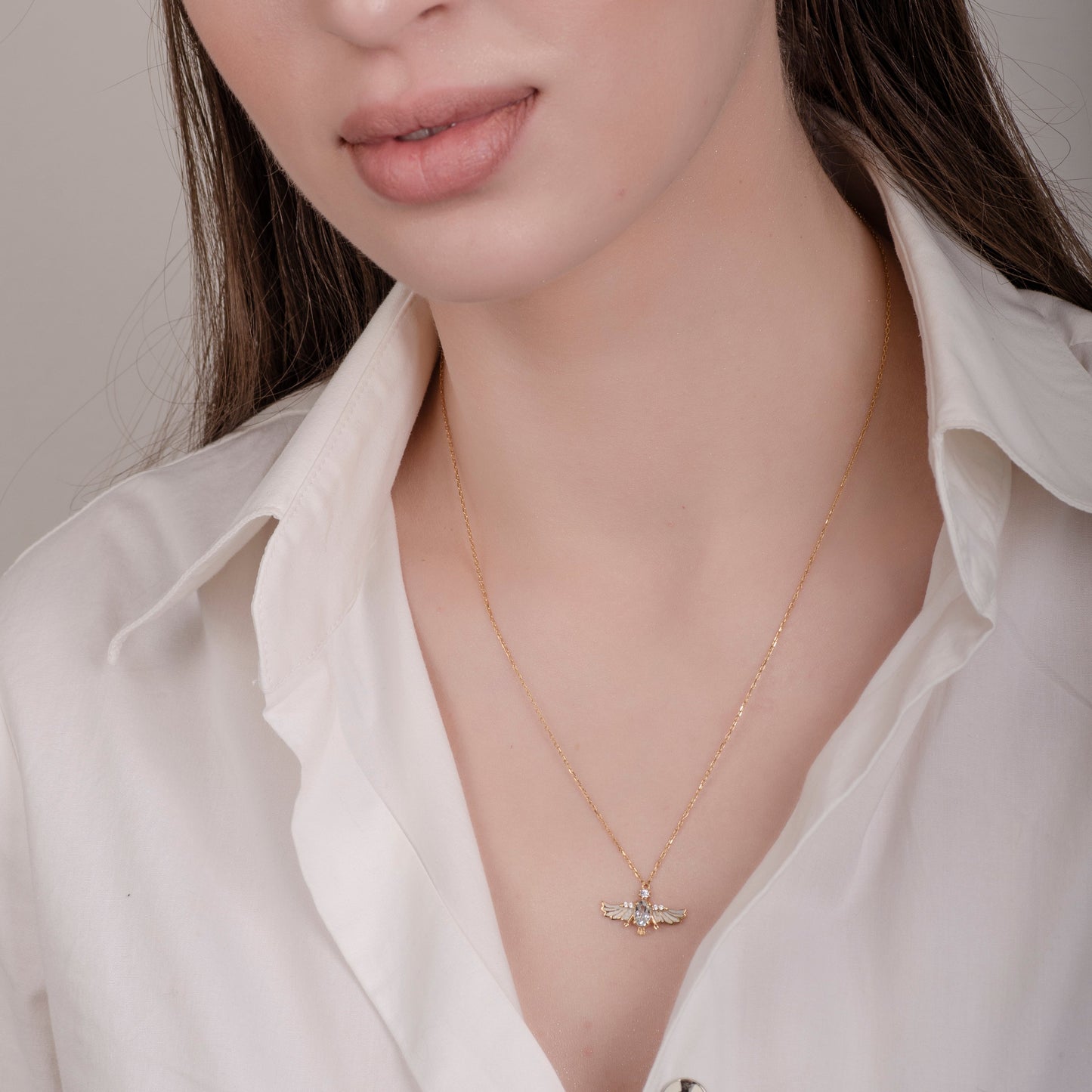 Phoenix Topaz 24K Gold Necklace