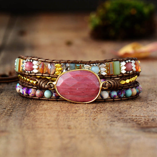Spirit Mystic Aura Rhodonit Armband