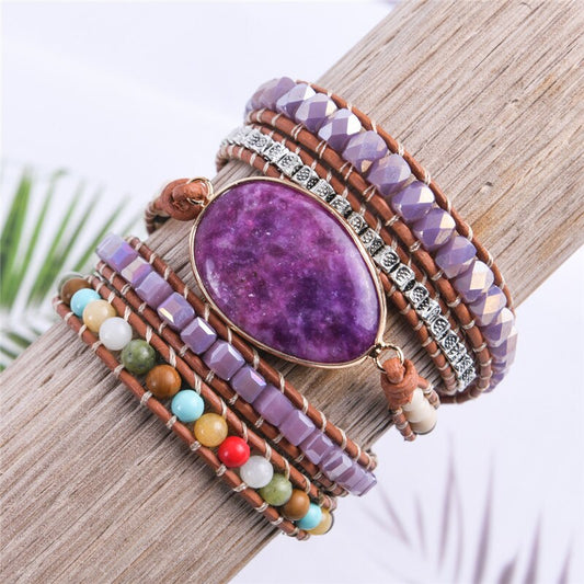 Purple Jade Protection Bracelet