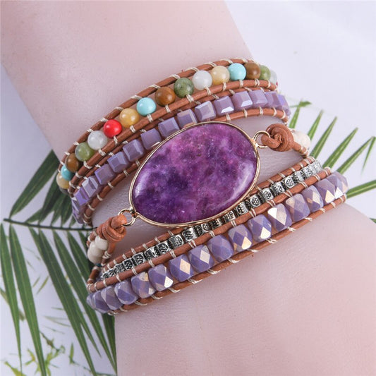 Purple Jade Protection Bracelet