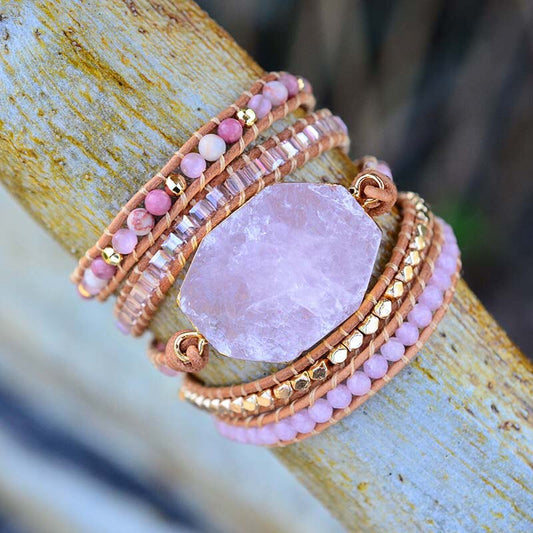 Spirit Armband aus rosa Rosenquarz 