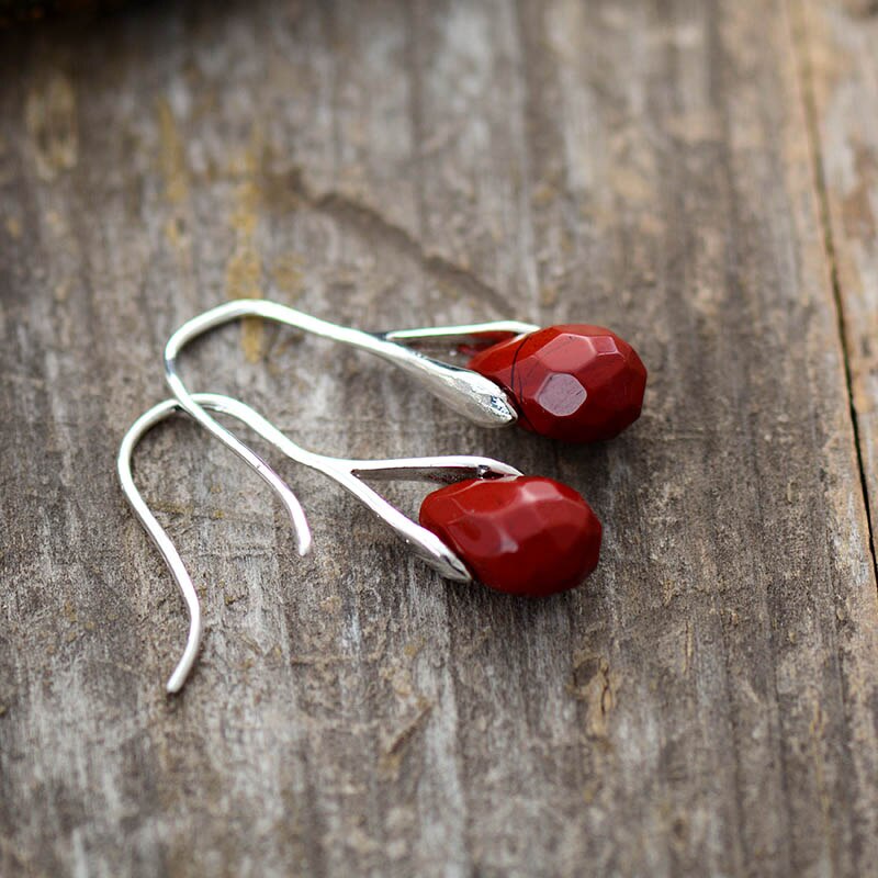 Red Jasper Drop Earrings
