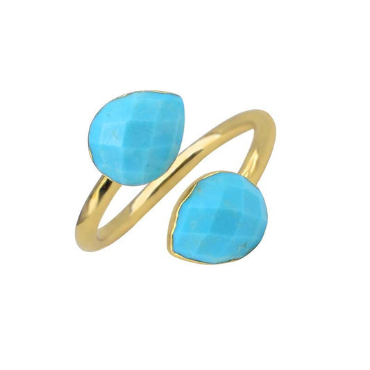 Spiritual Turquoise Drop Ring