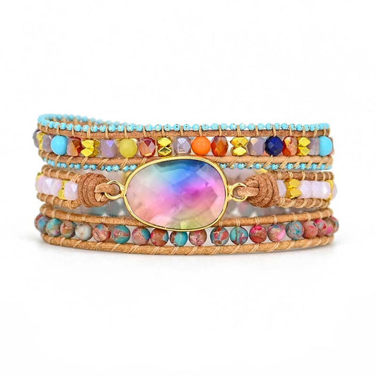 Lapis Lazuli Rainbow Healing Bracelet