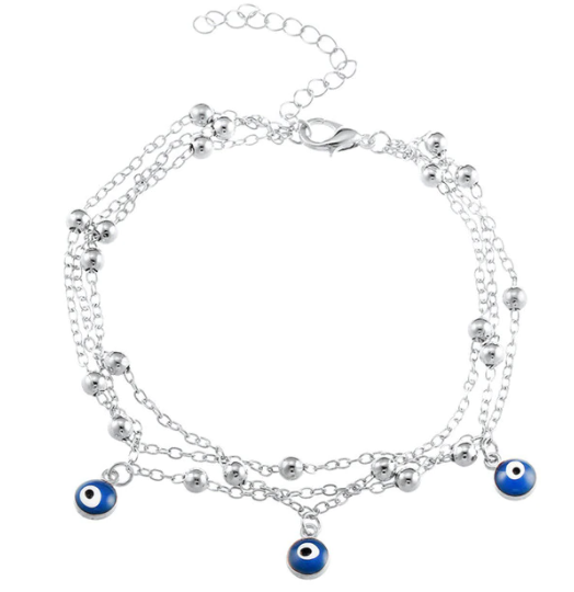 Vintage Fußkette mit bösen Augen