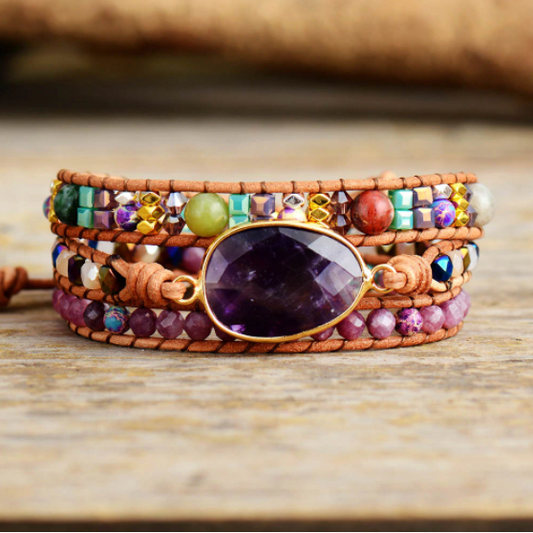 Spirituelles Jaspis-Wickelarmband