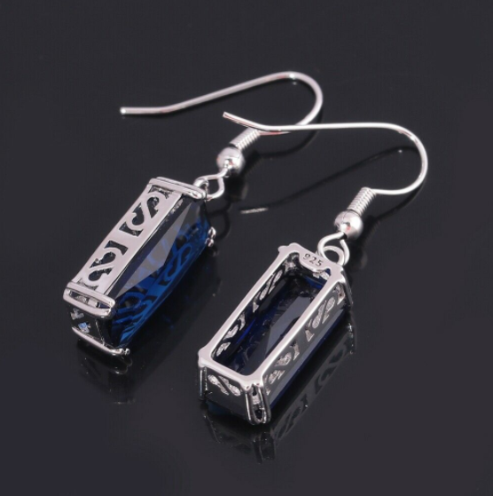Regenbogen-Amethyst-Sterlingsilber-Ohrringe