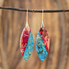 Elegant Red Leaf Emperor Earrings
