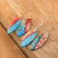 Elegant Red Leaf Emperor Earrings
