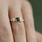 Enchanting White Green Zircon Ring