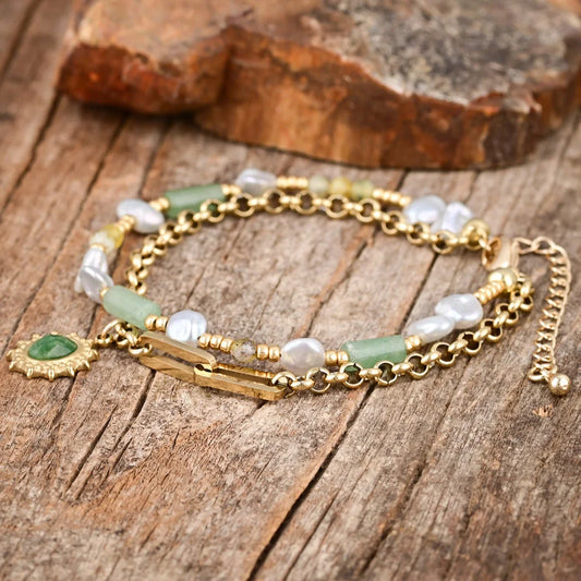 Chic Natural Green Aventurine Bracelet