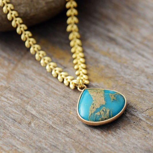 Ocean Jasper Drop Necklace