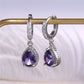 Spiritual Amethyst Drop Earrings