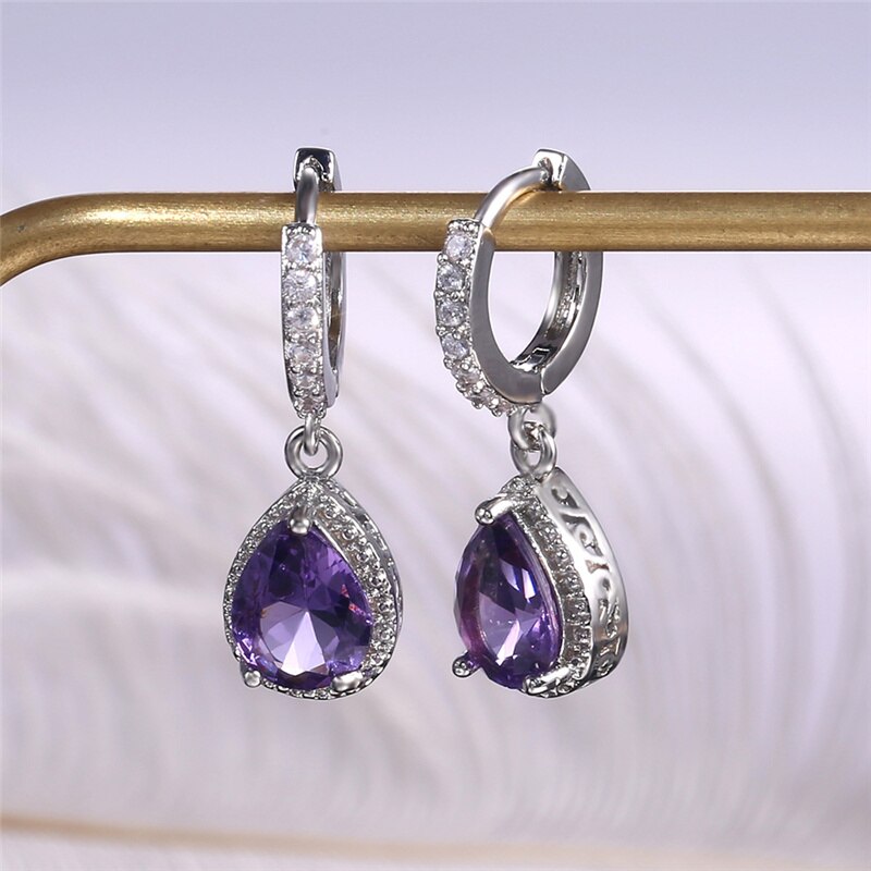 Spiritual Amethyst Drop Earrings