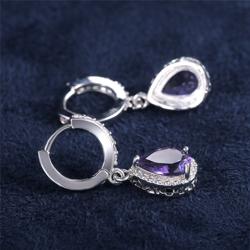 Spiritual Amethyst Drop Earrings