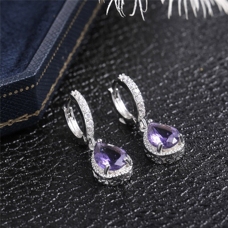 Spiritual Amethyst Drop Earrings