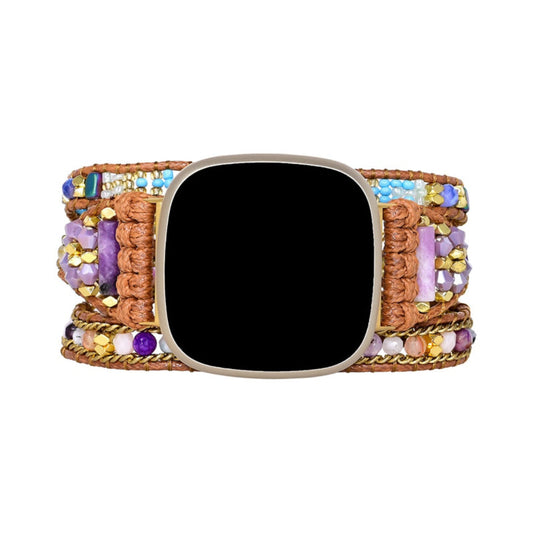 Ethnic Purple Jasper Fitbit Watch Strap