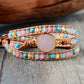 Tropische Energie Rosenquarz Wickelarmband