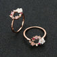 Happy Butterfly & Rose Ring