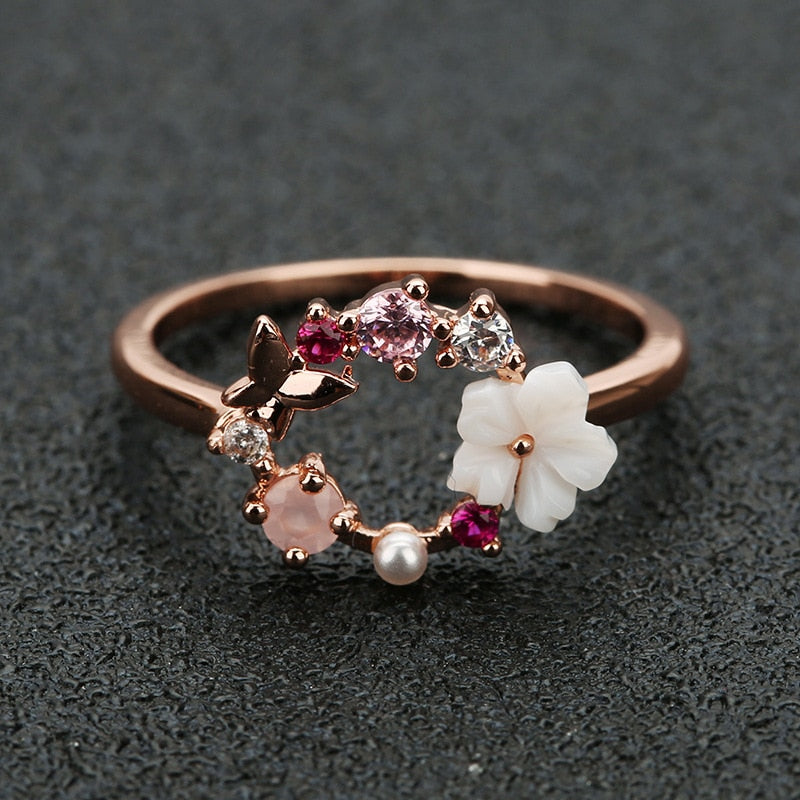 Spring Joy Rose Quartz Ring