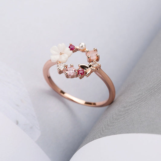 Spring Joy Rose Quartz Ring
