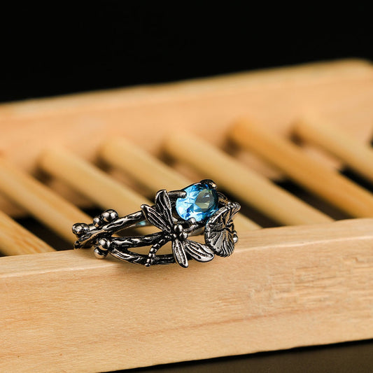 Dragonfly Lotus Ring