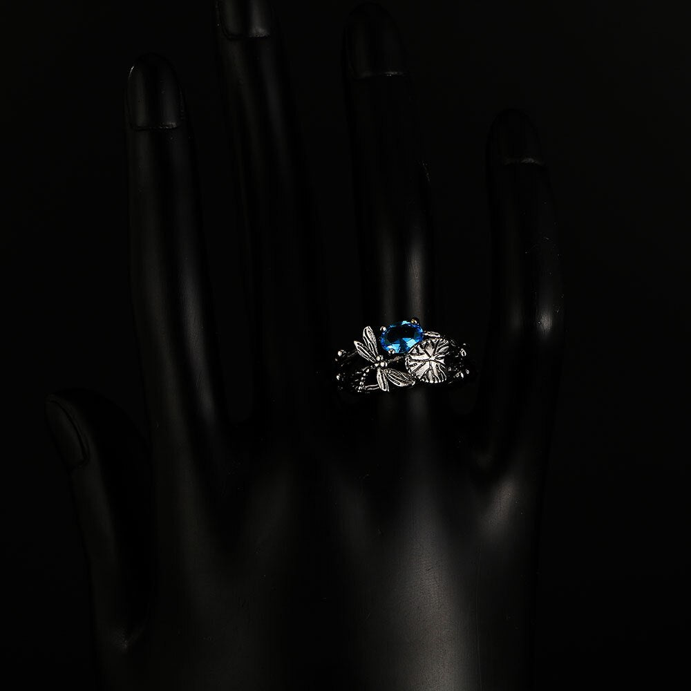 Dragonfly Lotus Ring