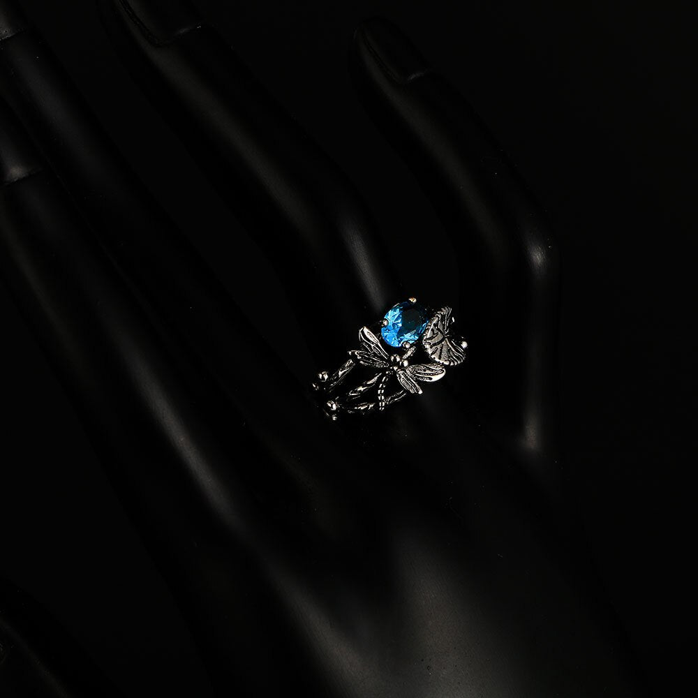 Dragonfly Lotus Ring