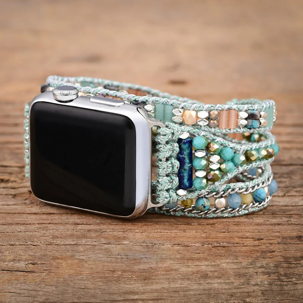 Bohemian Mintgrünes Kristallarmband für die Apple Watch