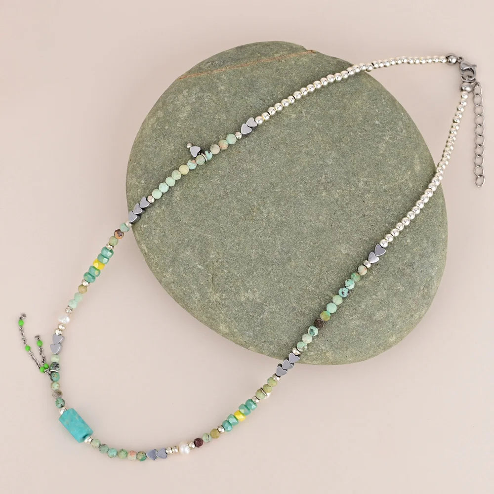 Lovely Amazonite Handmade Beads Necklace
