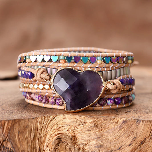 Spirituelles Amethyst Wickelarmband