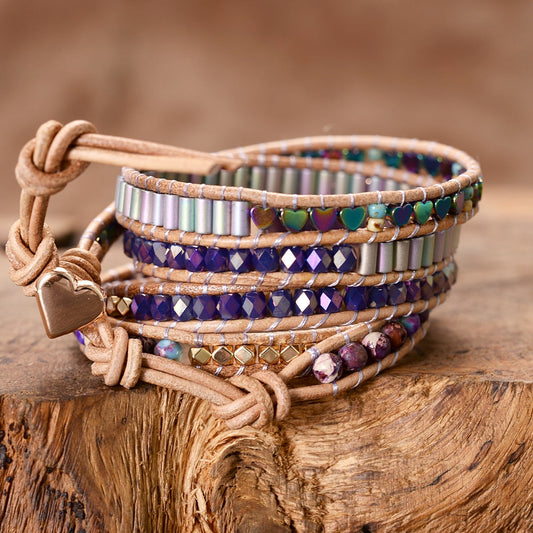 Spirituelles Amethyst Wickelarmband