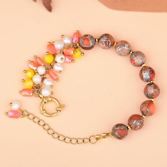 Retro Design Jasper Flowing Bracelet