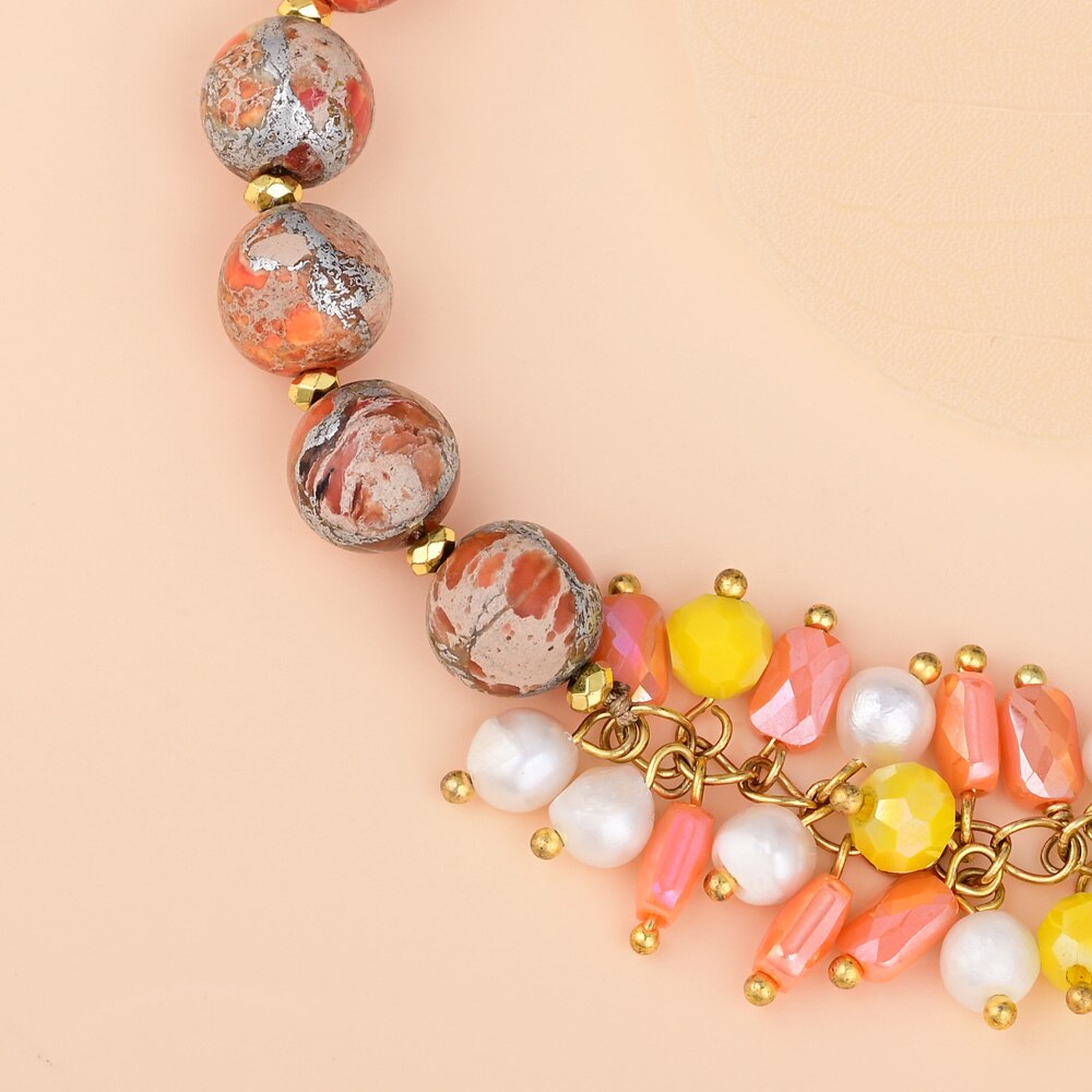 Retro Design Jasper Flowing Bracelet