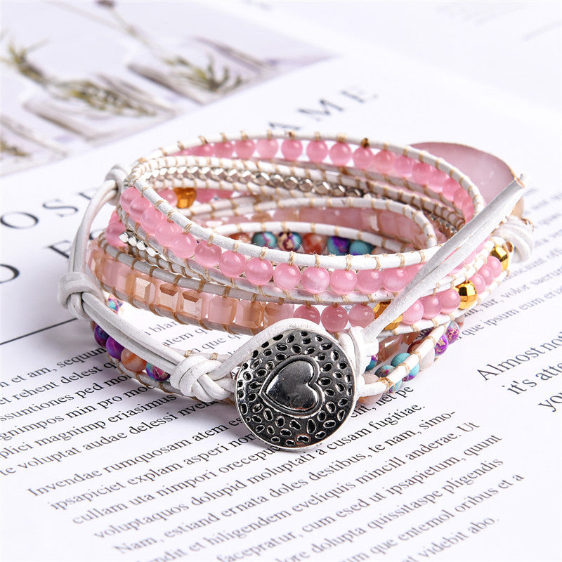 Göttin der Liebe Rosenquarz Armband