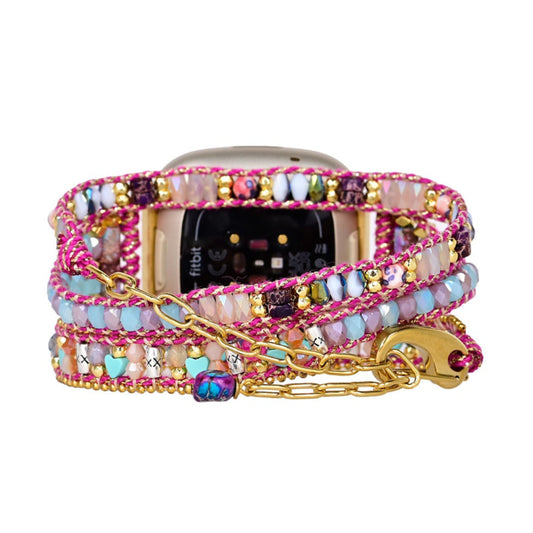 Wunderschönes Fitbit-Uhrenarmband aus Hämatitstein