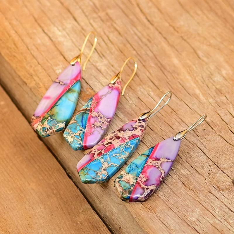 Pennyroyal Emperor Stone Deltoid Earrings