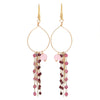 Chic Chain Tassel Rose Quartz Earrings