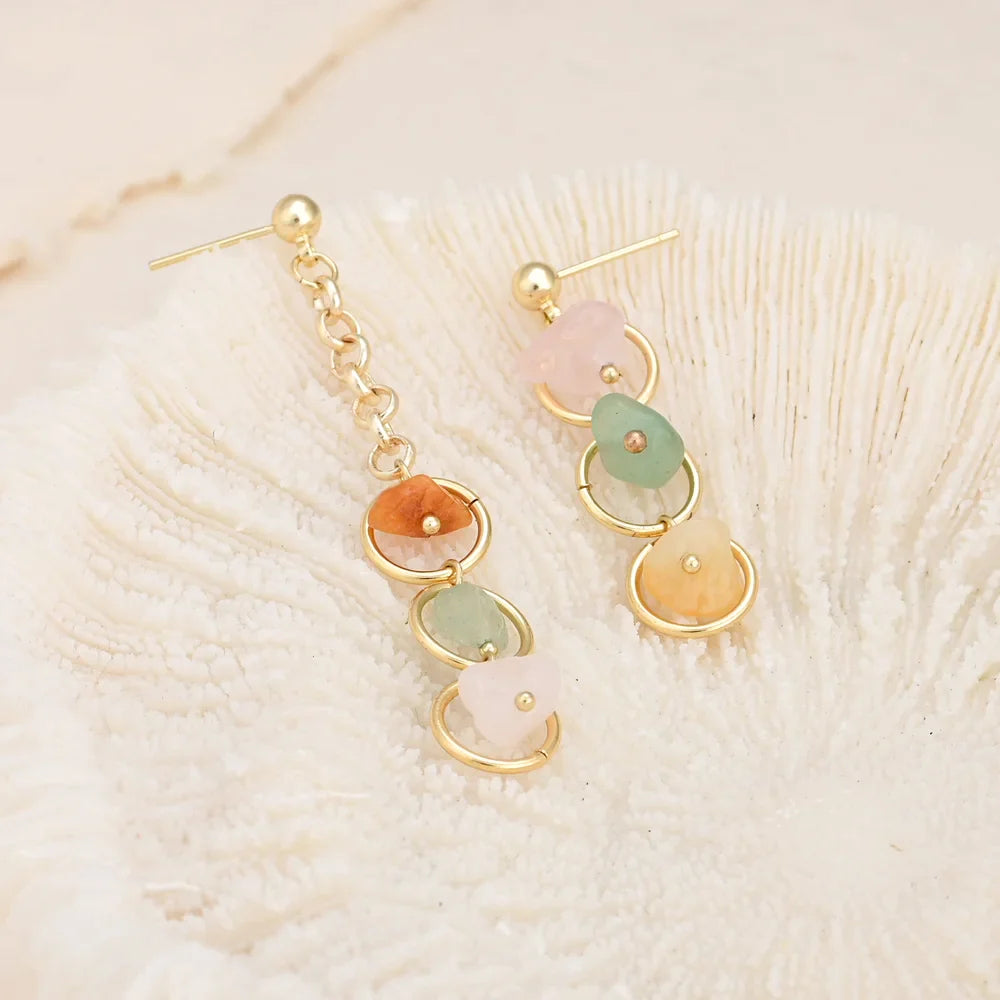 Gorgeous 7 Chakra Natural Stone Earrings