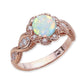 Flower Zirconia Opal Ring
