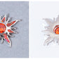 Sunstar Fire Opal Garnet Silver Necklace