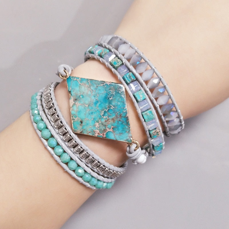 Sky Blue Imperial Jasper Bracelet