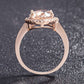 Innocent Morganite Rose Gold Silver Ring