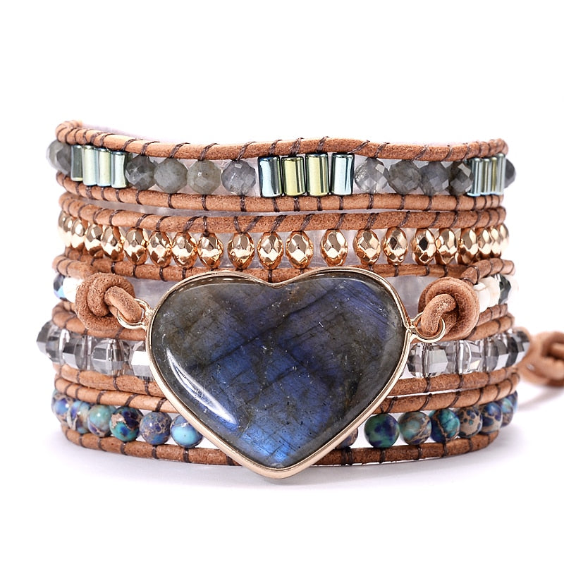 Spirituelles funkelndes Nacht-Wickelarmband 