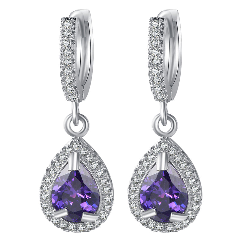 Spiritual Amethyst Drop Earrings
